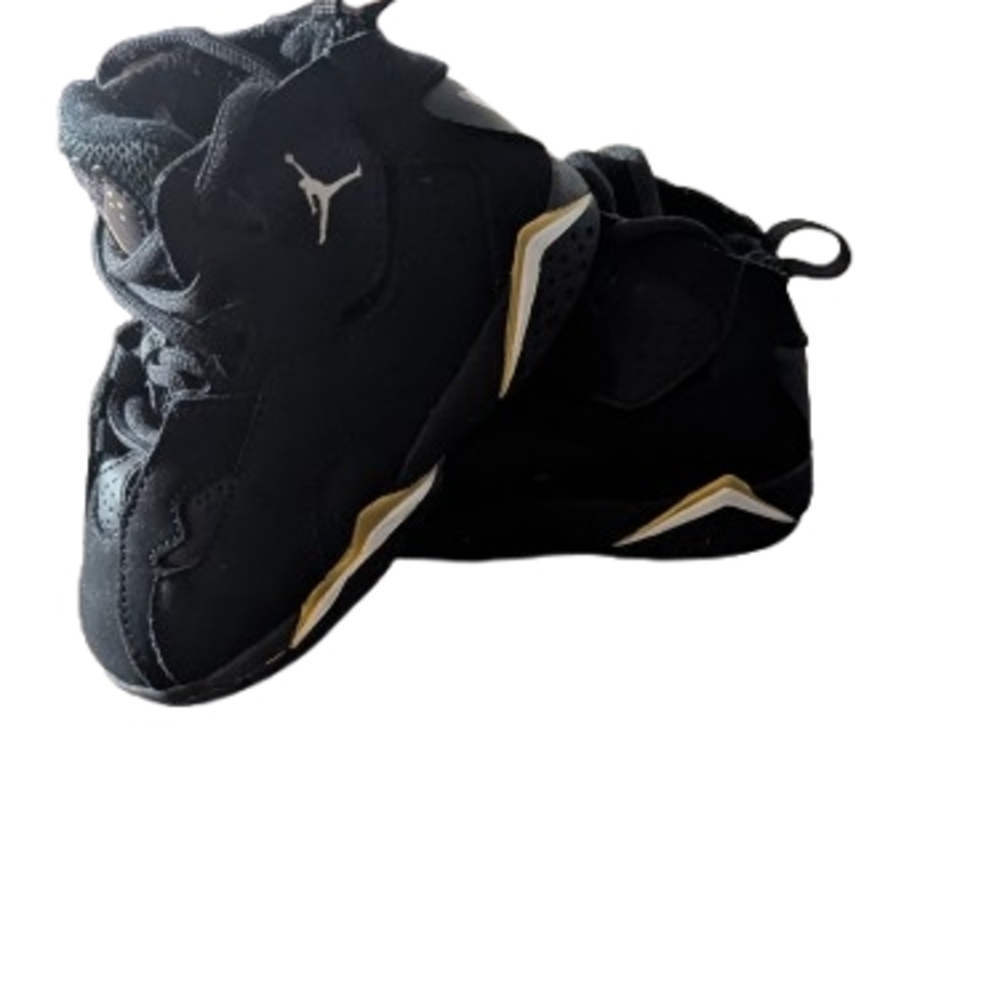 Jordan Kids Black and Gold Sneakers